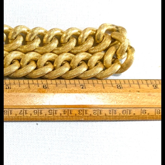 Vintage Chunky Textured Chain Choker GoldTone - Picture 5 of 6